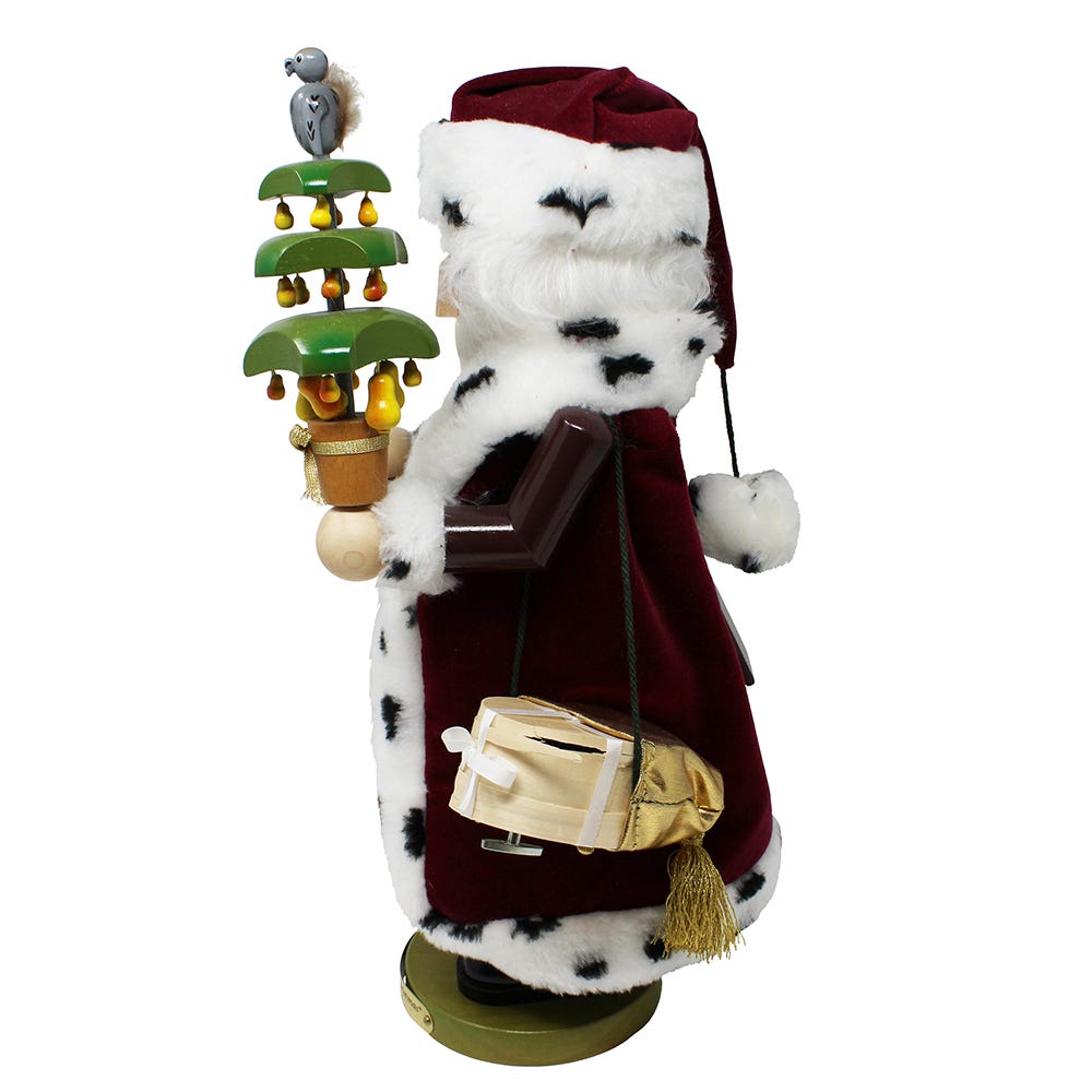 Kurt Adler 17.5-Inch Limited Edition Steinbach Twelve Days of Christmas Musical Pear Tree Santa Nutcracker